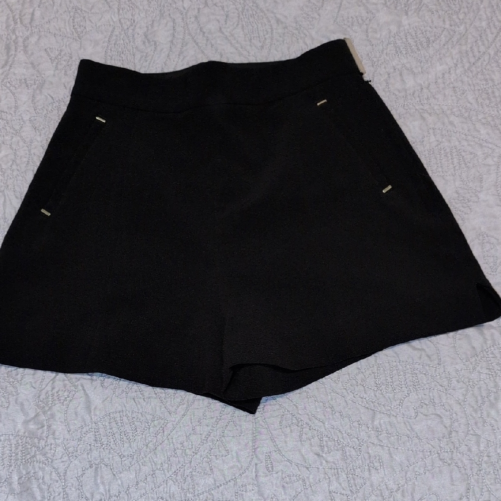 H&M Black High Waist Tailored Shorts